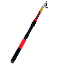 چوب ماهیگیری فایبر گلاس دسته قرمز مشکی 3m3 240