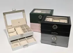 جعبه جواهر چرمی لوکس برند generic