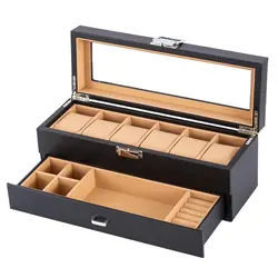 جعبه شیشه ای ساعت و بدلیجات -شفاف ومقاوم برای نگهداری ساعت ها و زیورالات