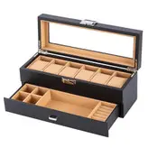 جعبه شیشه ای ساعت و بدلیجات -شفاف ومقاوم برای نگهداری ساعت ها و زیورالات