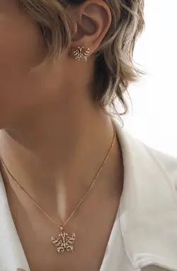 نیم ست زنانه مدل پروانه برند ژوپینگ