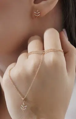 نیم ست زنانه طرح برگ برند ژوپینگ