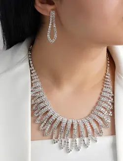 سرویس زنانه جواهر آب کاری نقره