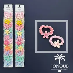 کش موی بچگانه با طرح گل بابونه(۱۰عددی)