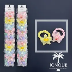 کش موی دخترانه پارچه ای عروسکی(۱۰عددی)