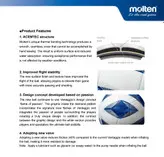 توپ مولتن پرسی نمره 5 اورجینال | molten F5a5000 Acentec Soccer Ball White-Blue