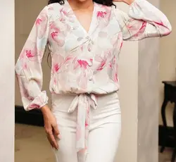 شومیز پشت حلقه کمربند دار -کد-5طرح-زارا