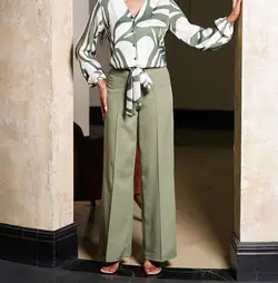 شومیز پشت حلقه کمربند دار -کد4-طرح زارا