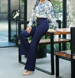 شومیز یقه مردانه کمربند دار-کد4