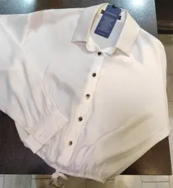 شومیز یقه مردانه کمربند دار-کد2