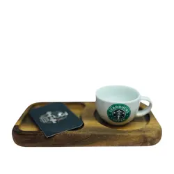 شات و سینی قهوه خوری استارباکس