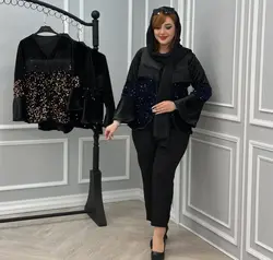 کت مخمل پولک دوزی هانیا