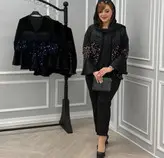 کت مخمل پولک دوزی هانیا