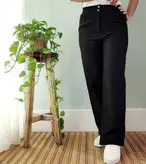 شلوار بگ کتان کش