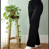 شلوار بگ کتان کش