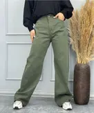 شلوار بگ کتان کش