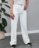 شلوار بگ کتان کش