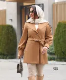 بارانی کوتاه کتان تی سی ( سایز بزرگ دارد)