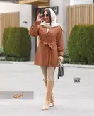 بارانی کوتاه کتان تی سی ( سایز بزرگ دارد)