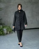 مانتو مجلسی گل برجسته ( سایز بزرگ دارد)