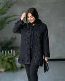 مانتو مجلسی گل برجسته ( سایز بزرگ دارد)