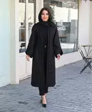 مانتو مجلسی ترکیبی ژاکارد سنگ دوزی ( سایز بزرگ)