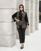 کت مزونی خرجکار مخمل سوزن دوزی