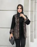 کت مزونی خرجکار مخمل سوزن دوزی