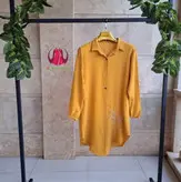 مانتو ابروبادی گلدوزی شده گندم کد ۰۲۱۱۰۶۳