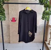 مانتو ابروبادی گلدوزی شده گندم کد ۰۲۱۱۰۶۳