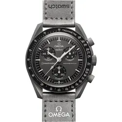 ساعت مچی امگا سواچ عطارد Omega x Swatchمدل Mission to Mercury رنگ طوسی چهار موتور فعال