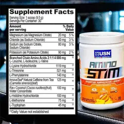 آمینو استیم یو اس ان - USN Amino Stim Energy - فروشگاه استار مکمل بدنسازی ورزشی نمایندگی معتبر ایران امارات
