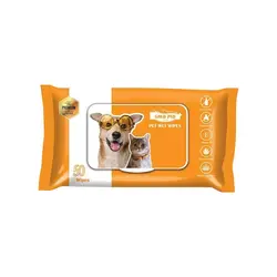 دستمال مرطوب 50 عددی گلد پد مخصوص حیوانات Gold Pad