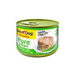 کنسرو غذای سگ جیم‌ داگ با طعم مرغ و بره GimDog وزن 150 گرم