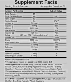 مکمل پاستیلی پوست و مو و ناخن بیوتی الگورتیم ۶۰ عددی افتر ایو AE BEAUTY ALGORITHM 60 GUMMIES P. FRUIT - لوازم آرایشی و بهداشتی کوزارکس جام