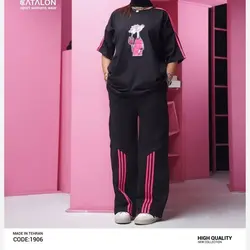 ست تیشرت شلوار اسلش زنانه