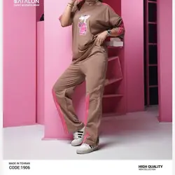 ست تیشرت شلوار اسلش زنانه