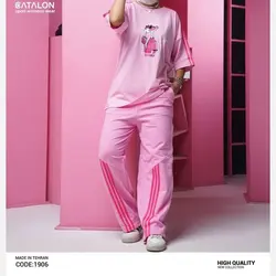 ست تیشرت شلوار اسلش زنانه