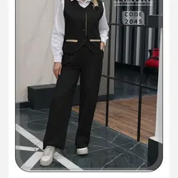 ست 3 تیکه  شلوار + جلیقه + شومیز مزونی ناویک