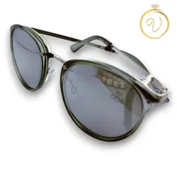 عینک آفتابی زنانه فریم دودی شفاف گرد با عدسی دودی سایه روشن مدل Urban Cool - six