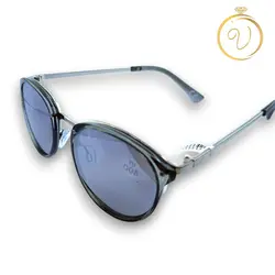 عینک آفتابی زنانه فریم دودی شفاف گرد با عدسی دودی سایه روشن مدل Urban Cool - six