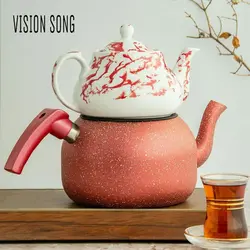 کتری قوری لوله ای خارجی vision song 3 لیتری