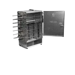 کباب‌پز گازی آپارتمانی دادلیسان مدل 14 سیخ موتور دار درب‌دار