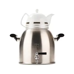 ست کتری و قوری پارس استیل کتری و قوری استیل پارس استیل مدل شیردار با قوری چینی- خرید از نمایندگی کرج