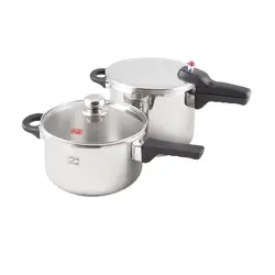 زودپز دوقلو پارس استیل مدل کف سه لایه گنجایش 4.5 و 6  لیتر با درب پیرکس - نمایندگی کرج