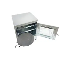 تنور گازی دوسینی گالوانیزه به همراه جوجه گردان برقی کد GS102Galvanized Dossini gas oven with cast iron with electric chicken rotary code GS102