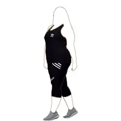 ست دو تیکه سایز بزرگ تاپ و شلوارک آدیداس برند AS.TAK کد 2004
