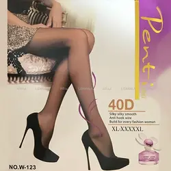 جوراب شلواری زنانه شیشه ای پنتی مدل 40D رنگ مشکی 123