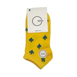 جوراب مچی زنانه مرسین طرح کاکتوس زرد