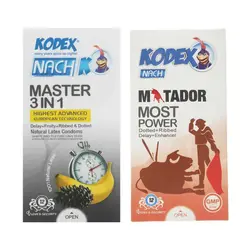 کاندوم کدکس مدل Master 3 In 1-Matador مجموعه 2 عددی